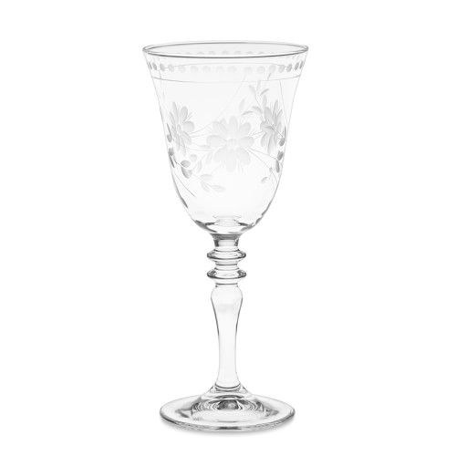 Vintage Etched Wine Glasses, Set of 4, Clear | Williams-Sonoma