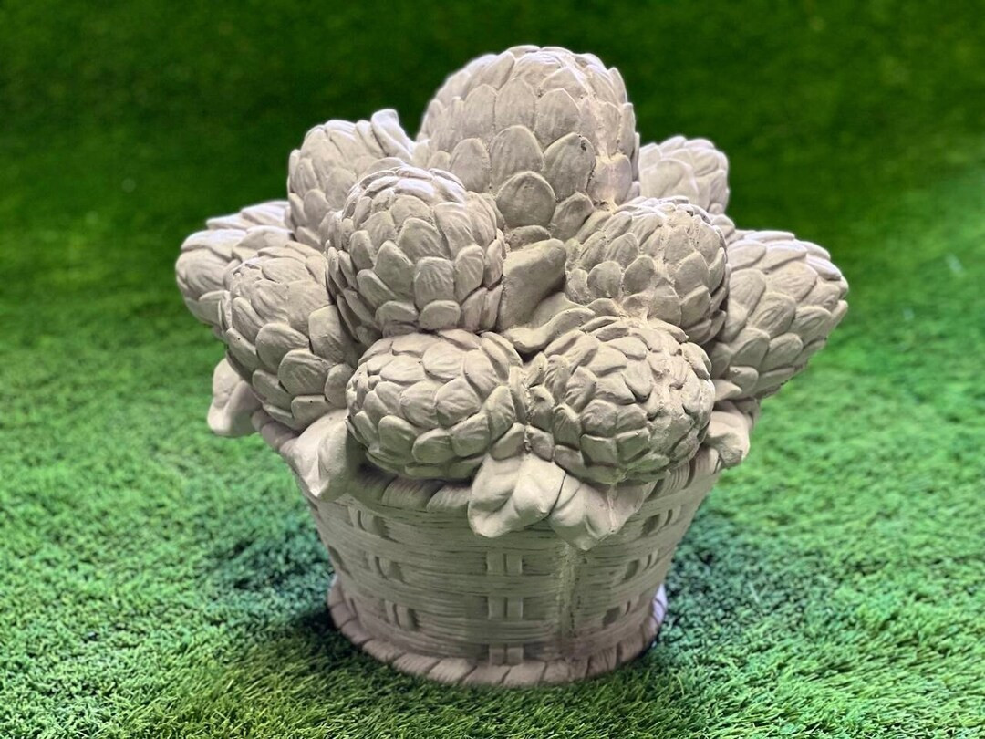 Massive artichoke basket statue Concrete basket with artichokes sculpture Garden stone decoration | Etsy (US)