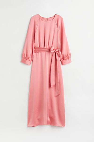Tie-belt satin dress | H&M (UK, MY, IN, SG, PH, TW, HK)
