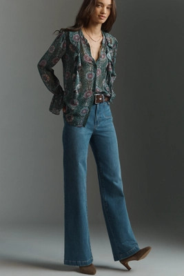 PAIGE Anessa High-Rise Wide-Leg Jeans | Anthropologie (US)