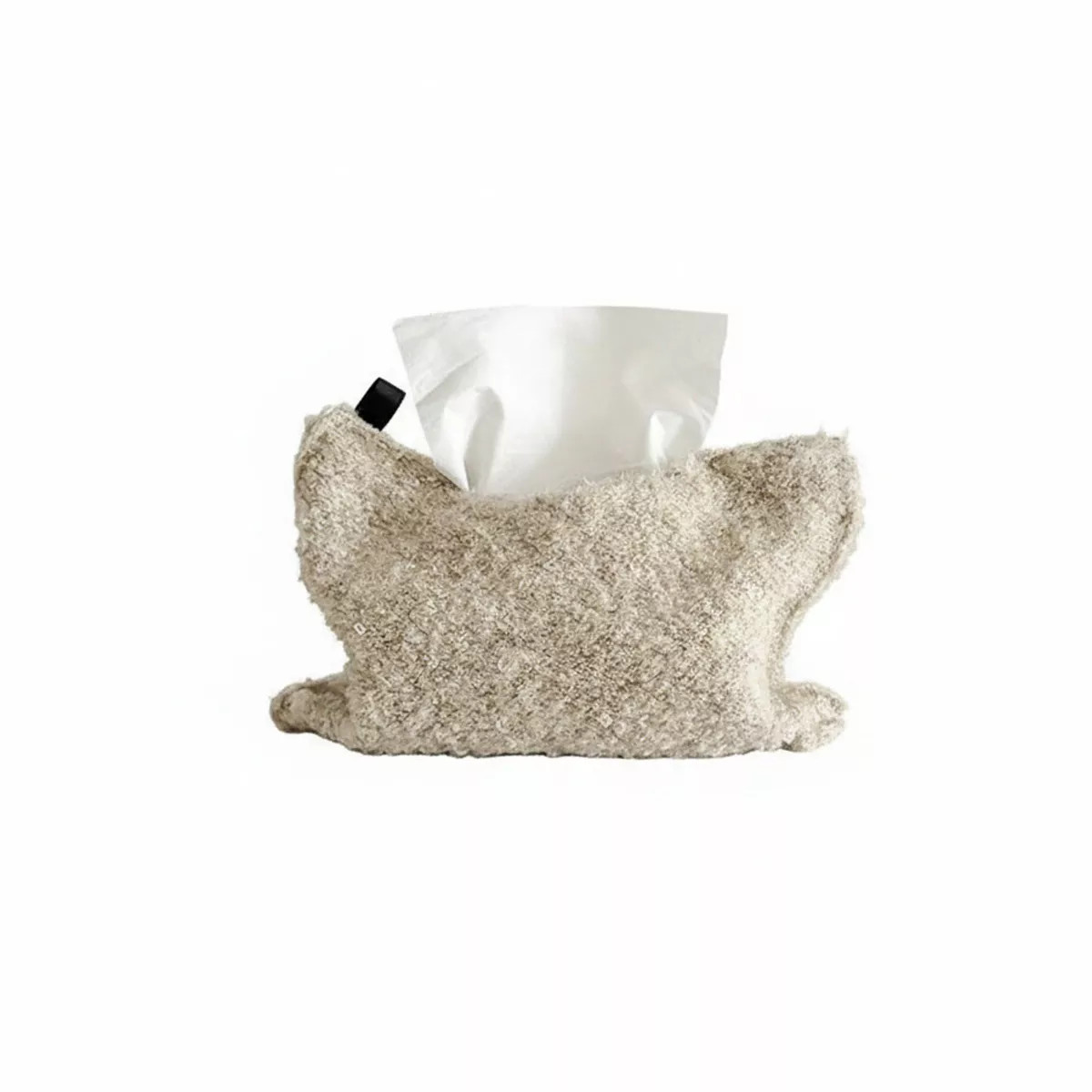 Alilang Soft Bouclé Fabric Tissue Holder Lightweight Decorative Cover - Ivory | Target