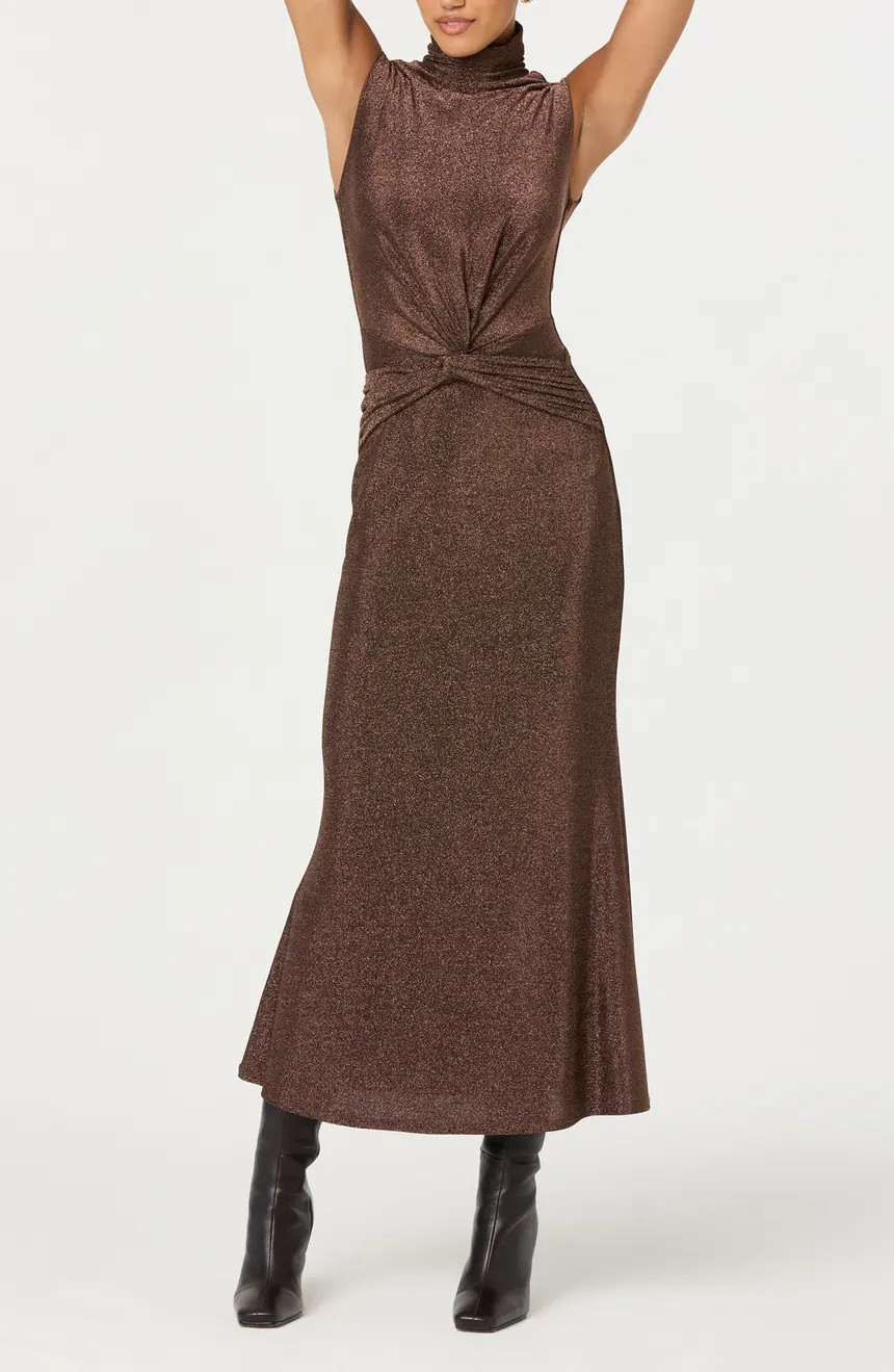 Riana Metallic Sleeveless Dress | Nordstrom