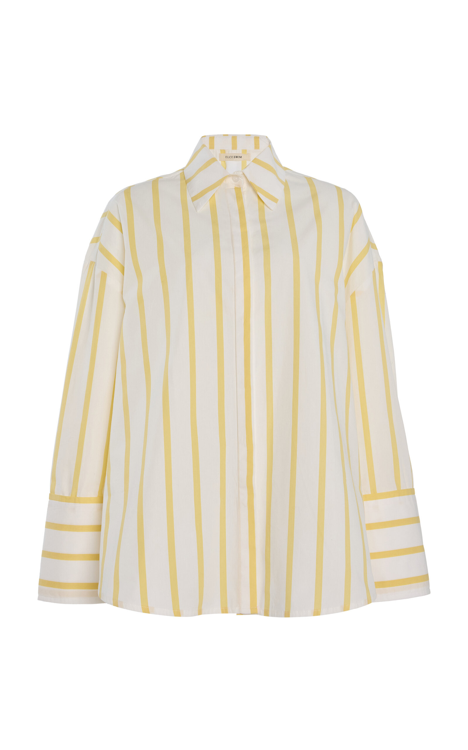 ELCE - Exclusive Riviera Reverie Cotton Shirt - Yellow - M/L - Moda Operandi | Moda Operandi (Global)