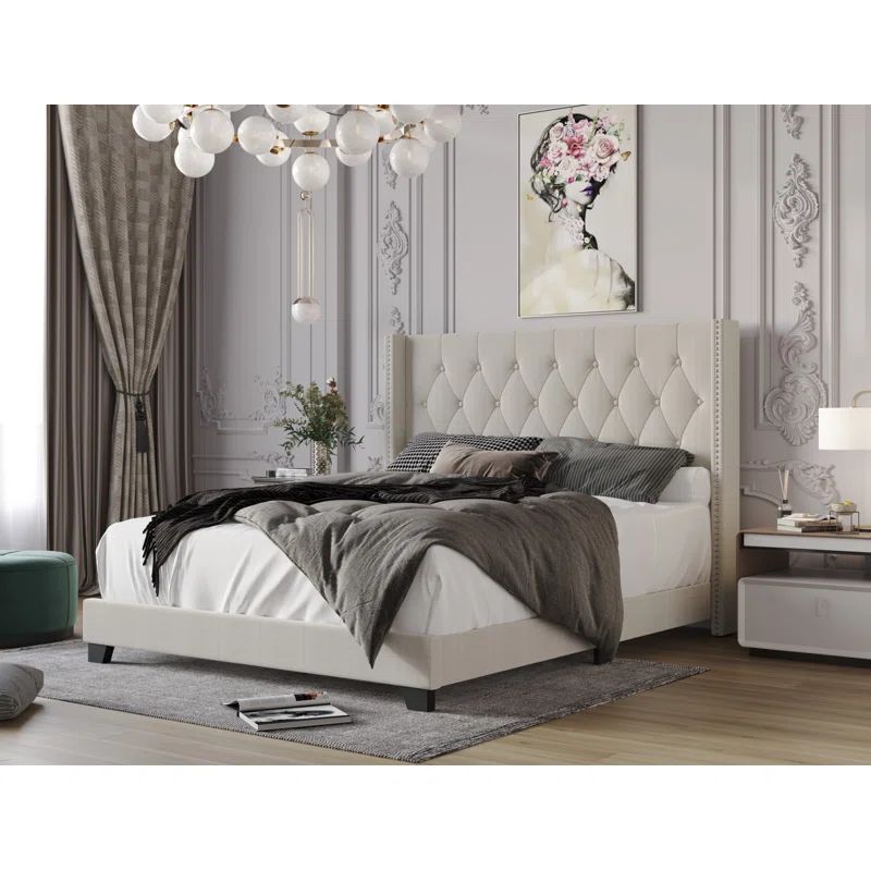 Aadvik Tufted Upholstered Low Profile Standard Bed | Wayfair North America