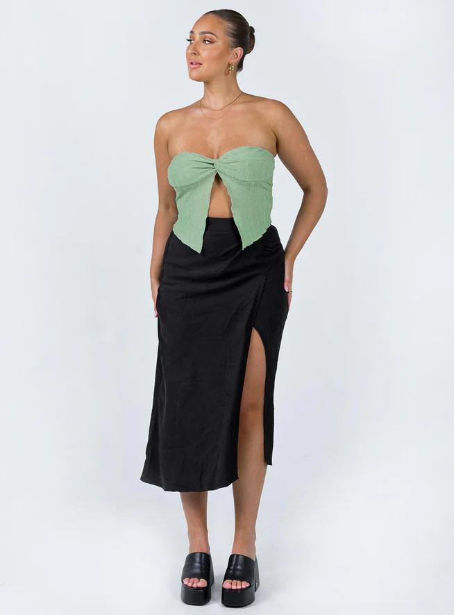 Mabel Midi Skirt Black | Princess Polly US