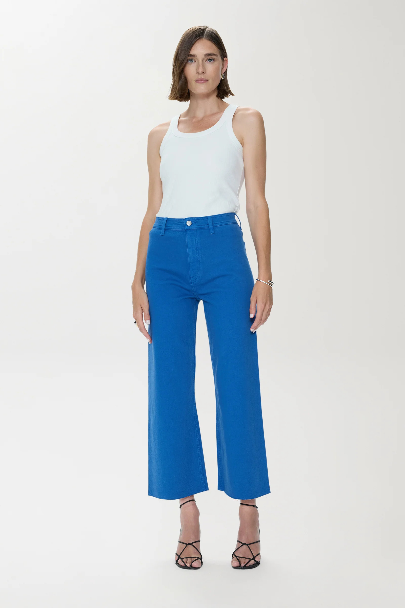 Penny Crop High Rise Wide Leg Jean - Ciel | Pistola Denim