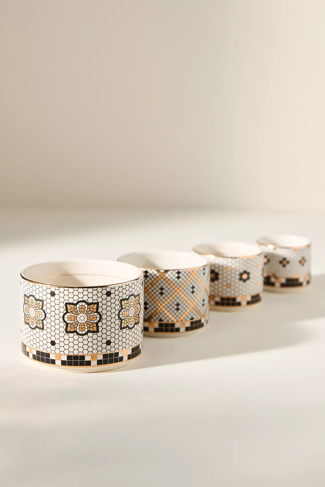 The Bistro Tile Stoneware Measuring Cups, Set of 4 | Anthropologie (US)