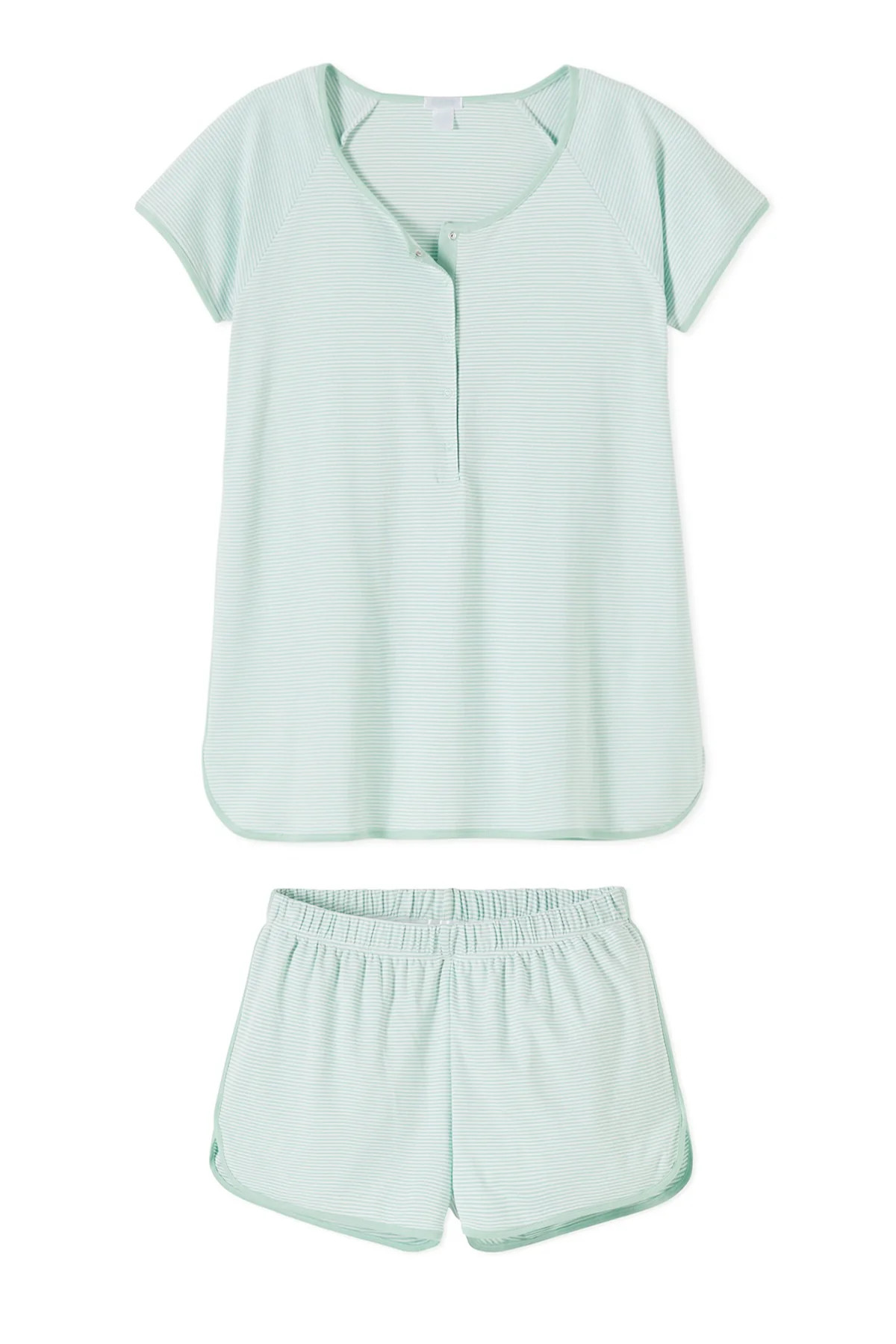 Pima Maternity Shorts Set in Parisian Green | Lake Pajamas