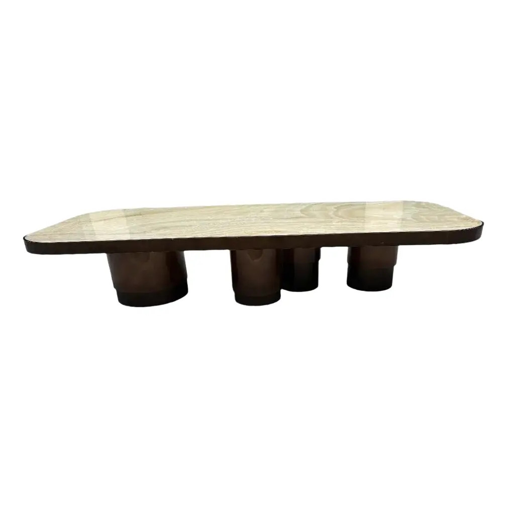 Rh (Restoration Hardware) Onyx Tropez Coffee Table | Honey Onyx | Inspired by St. Tropez | Chairish