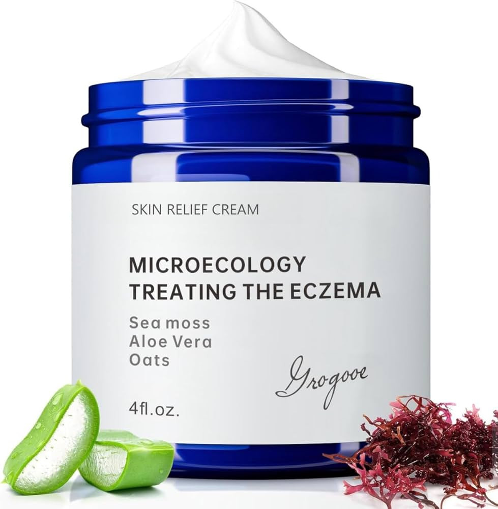 Natural Organic Eczema Soothing Cream Made With Sea Moss Aloe Vera, Oats! Sensitive Skin Dry Skin... | Amazon (US)