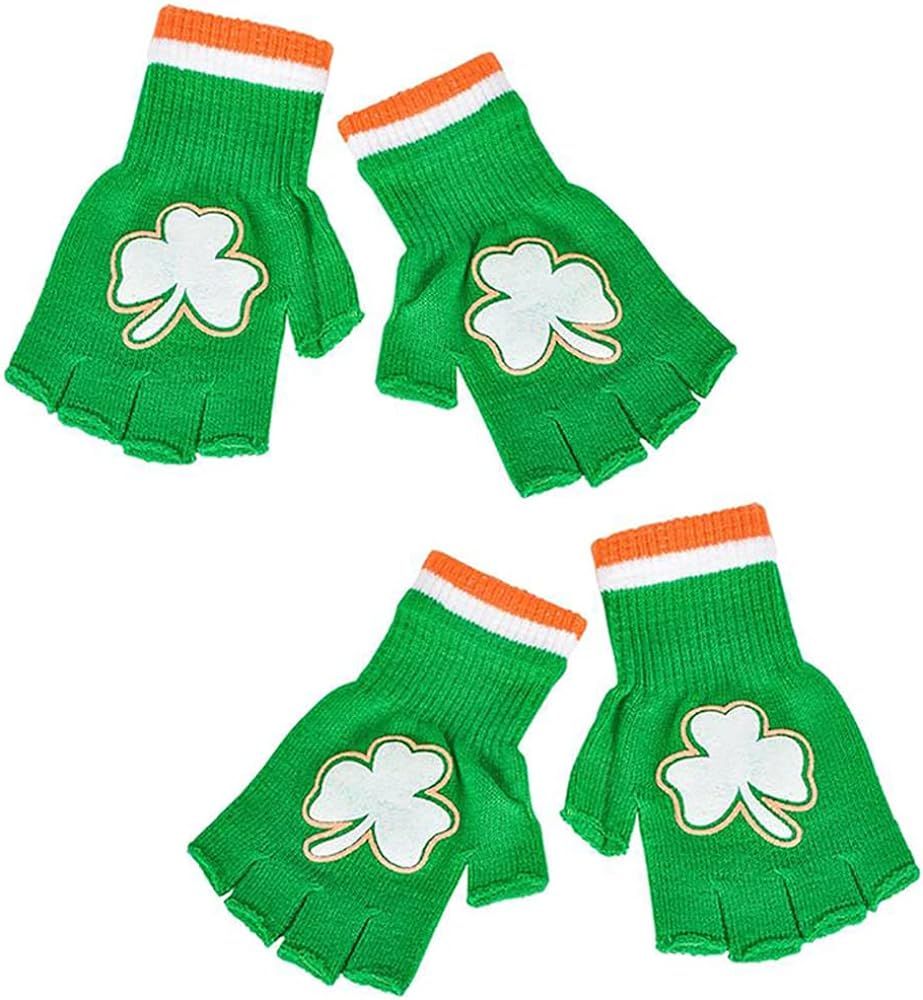 The Dreidel Company St. Patrick's Irish Fingerless Gloves, One Size, Green, Party Accessory, Cost... | Amazon (US)