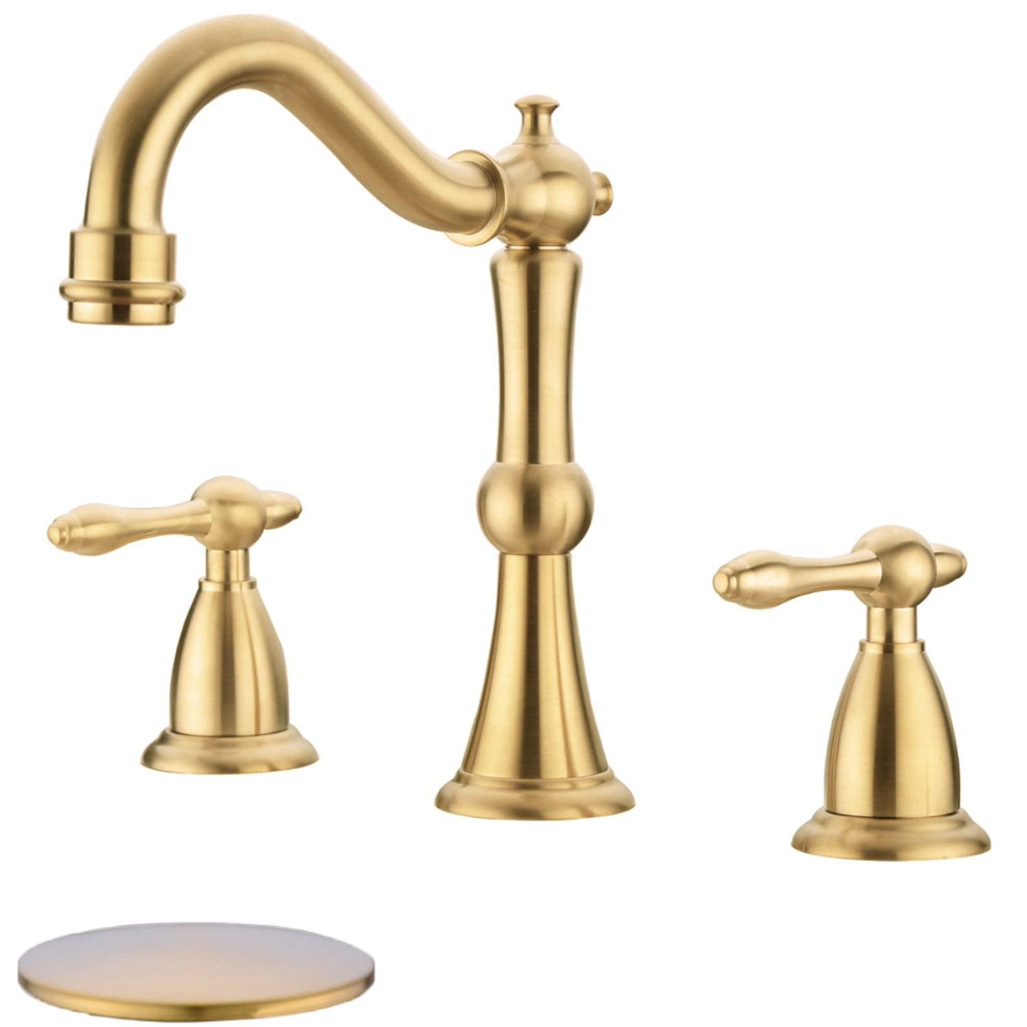 TRUSTMI 2 Handle 8-Inch Bathroom Faucet with Pop-up Drain Assembly and cUPC Water Supply Hoses, 3... | Amazon (US)