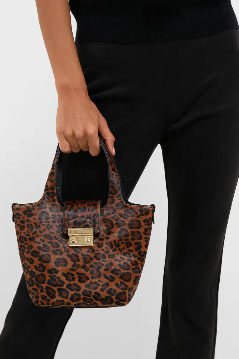 Leopard Pony Hair Mini Market Tote | Tuckernuck (US)
