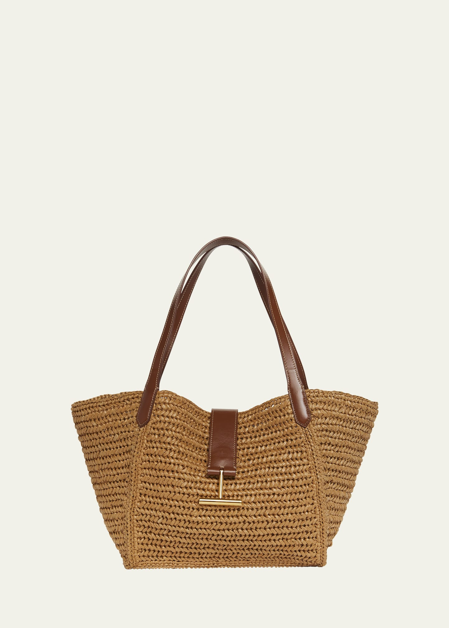 TOM FORD Tara Medium Tote Bag in Raffia Viscose and Leather | Bergdorf Goodman