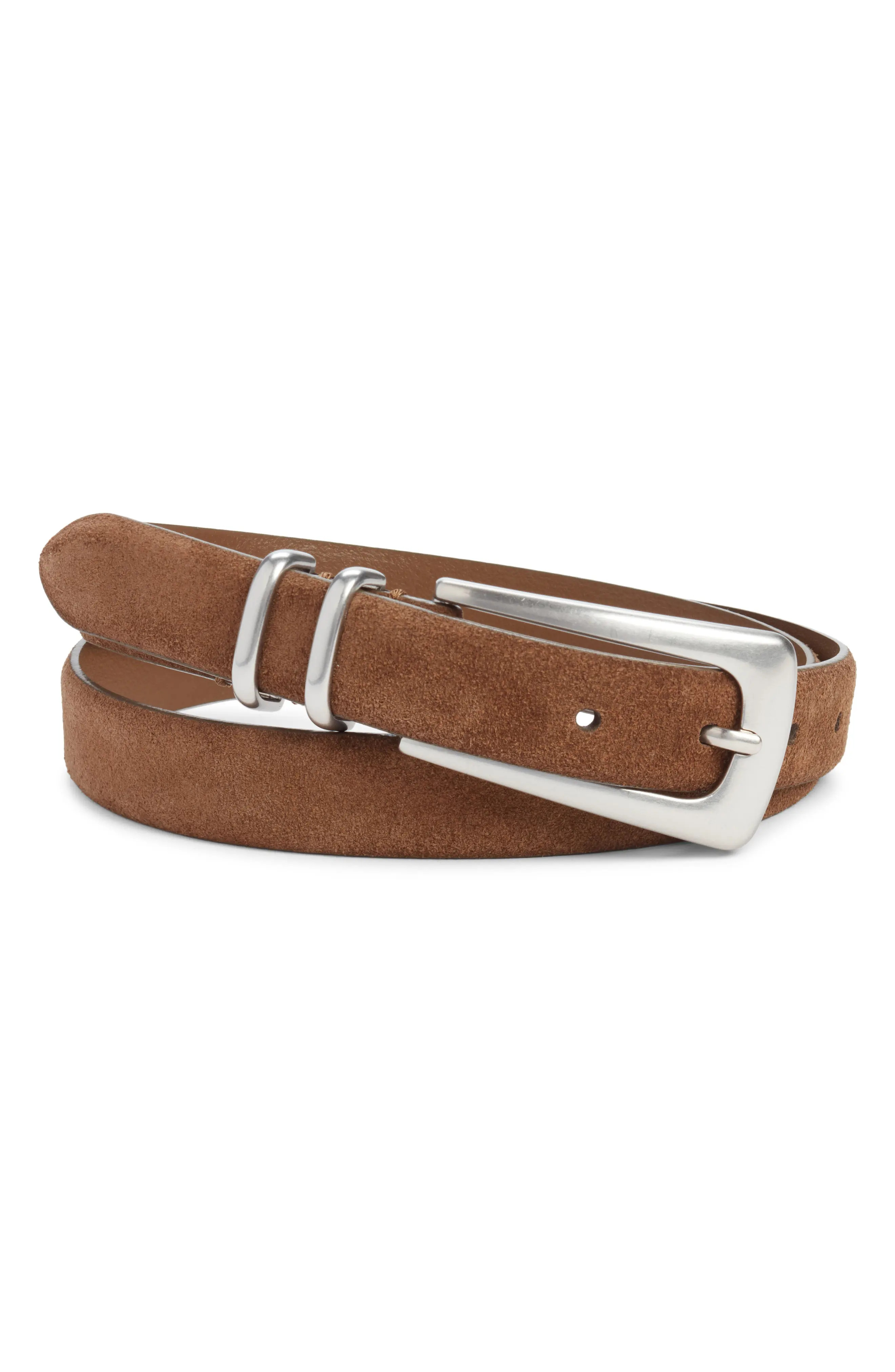 rag & bone Boyfriend Belt in Brown Suede at Nordstrom, Size Small | Nordstrom
