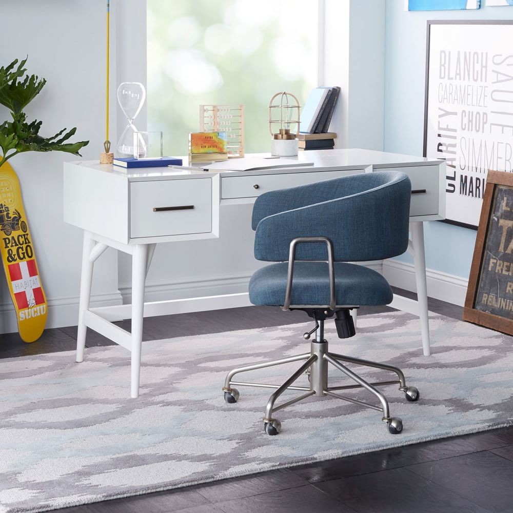Mid-Century Desk - White | West Elm (US)