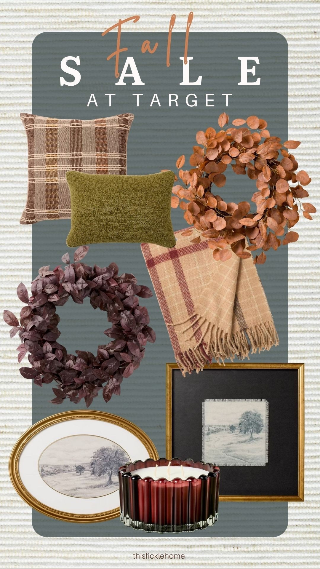 Fall home decor on sale at Target. Fall home accents.

Fall wreaths. Fall pillows. Fall throw blanket. Framed wall art. Fall candle.

#LTKSaleAlert #LTKHome