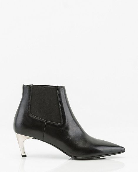 LE CHÂTEAU: Italian-Made Leather Pointy Toe Ankle Boot | Le Chateau Stores Inc.