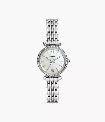 Carlie Mini Three-Hand Stainless Steel Watch | Fossil (US)