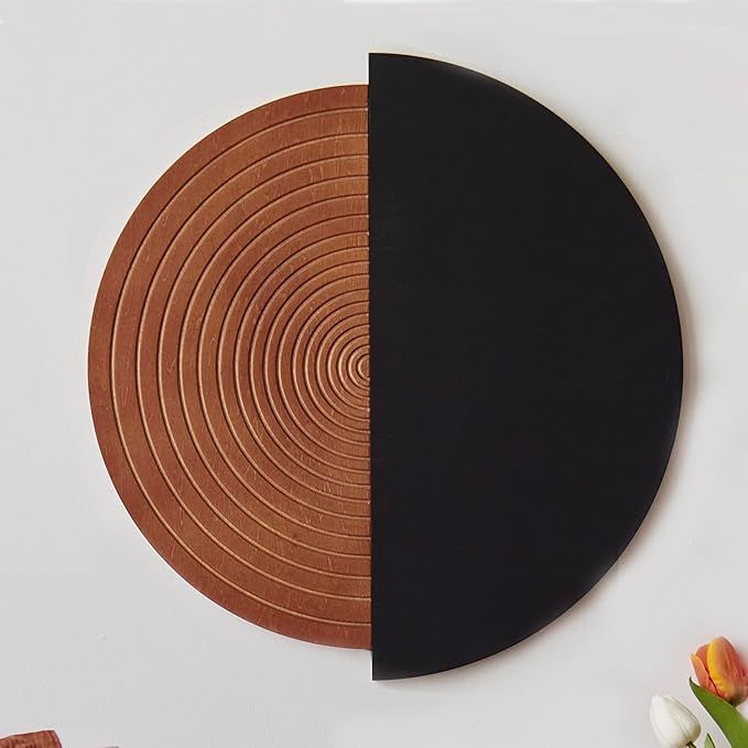 Veichin Farmhouse Wall Decor Living Room, Wooden Round Wall Art Indoor Décor for Modern Vintage ... | Amazon (US)
