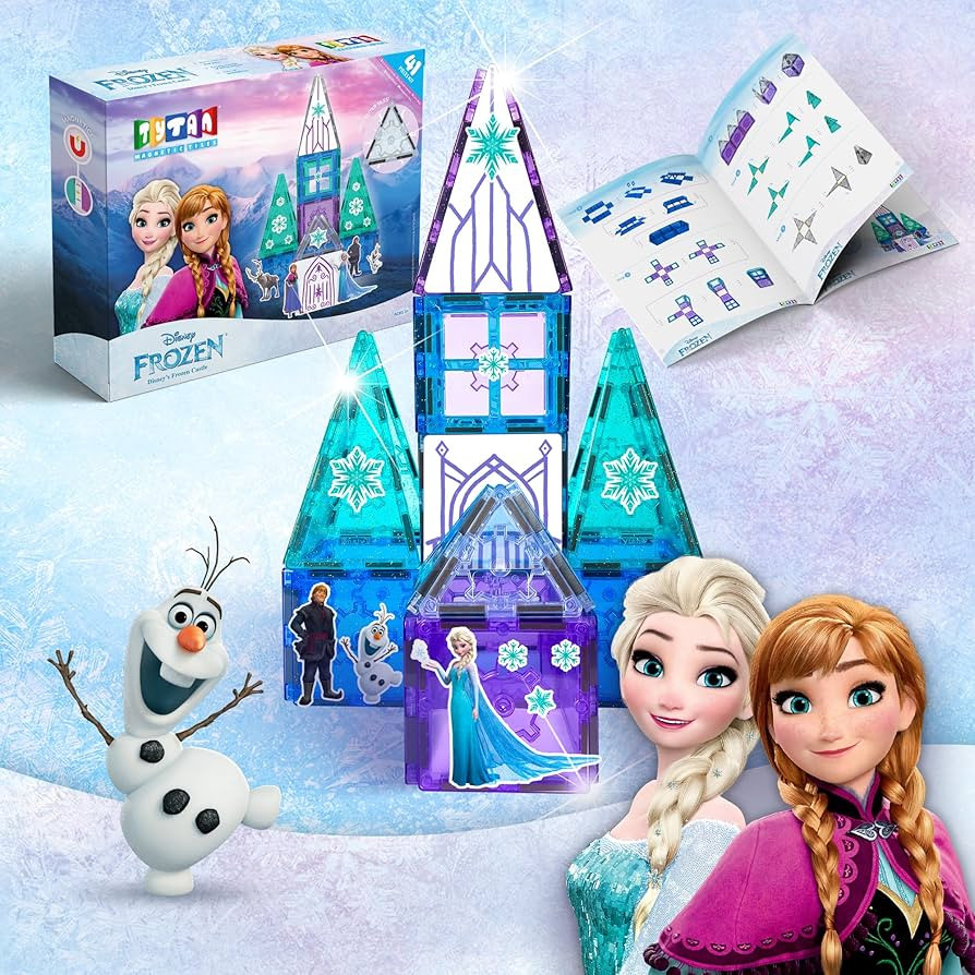 Official Disney Frozen Castle Magnetic Tile Set – 41-Piece STEM & STEAM Building Set with Carry... | Amazon (US)