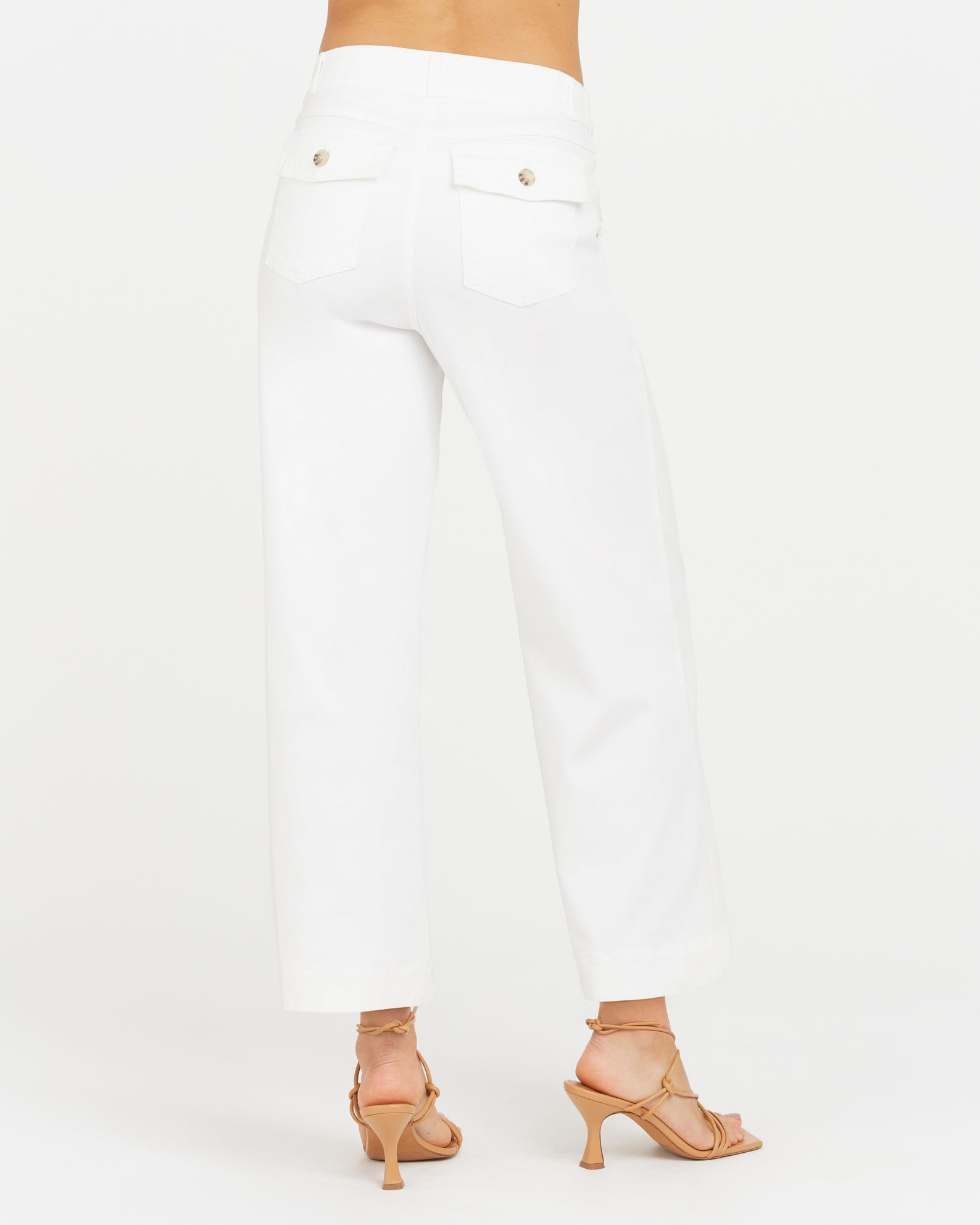 Stretch Twill Cropped Wide Leg Pant | Spanx