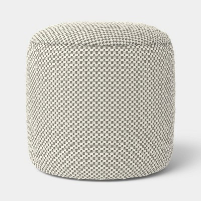 Cylinder Bean Filled Pouf Balsam Green and White - Room Essentials™ | Target
