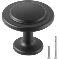 VEVOR Cabinet Knobs, 30 Pack, 1.22 Inch Black Zinc Alloy Drawer Pulls & Door Handles, Mushroom Kitchen Solid Knobs Dresser Handles, Cupboard Hardware with Screws for Bathroom Closet Cabinets Drawers | Vevor US