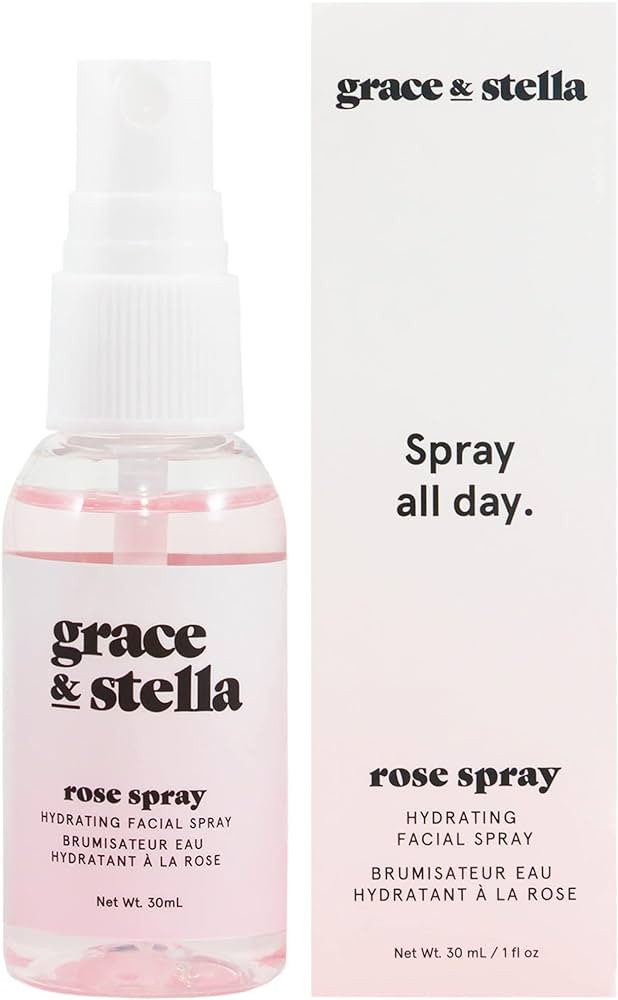 grace & stella Award Winning Rose Water Facial Spray (30ml) - Vegan - Rose Water Spray Toner for ... | Amazon (US)