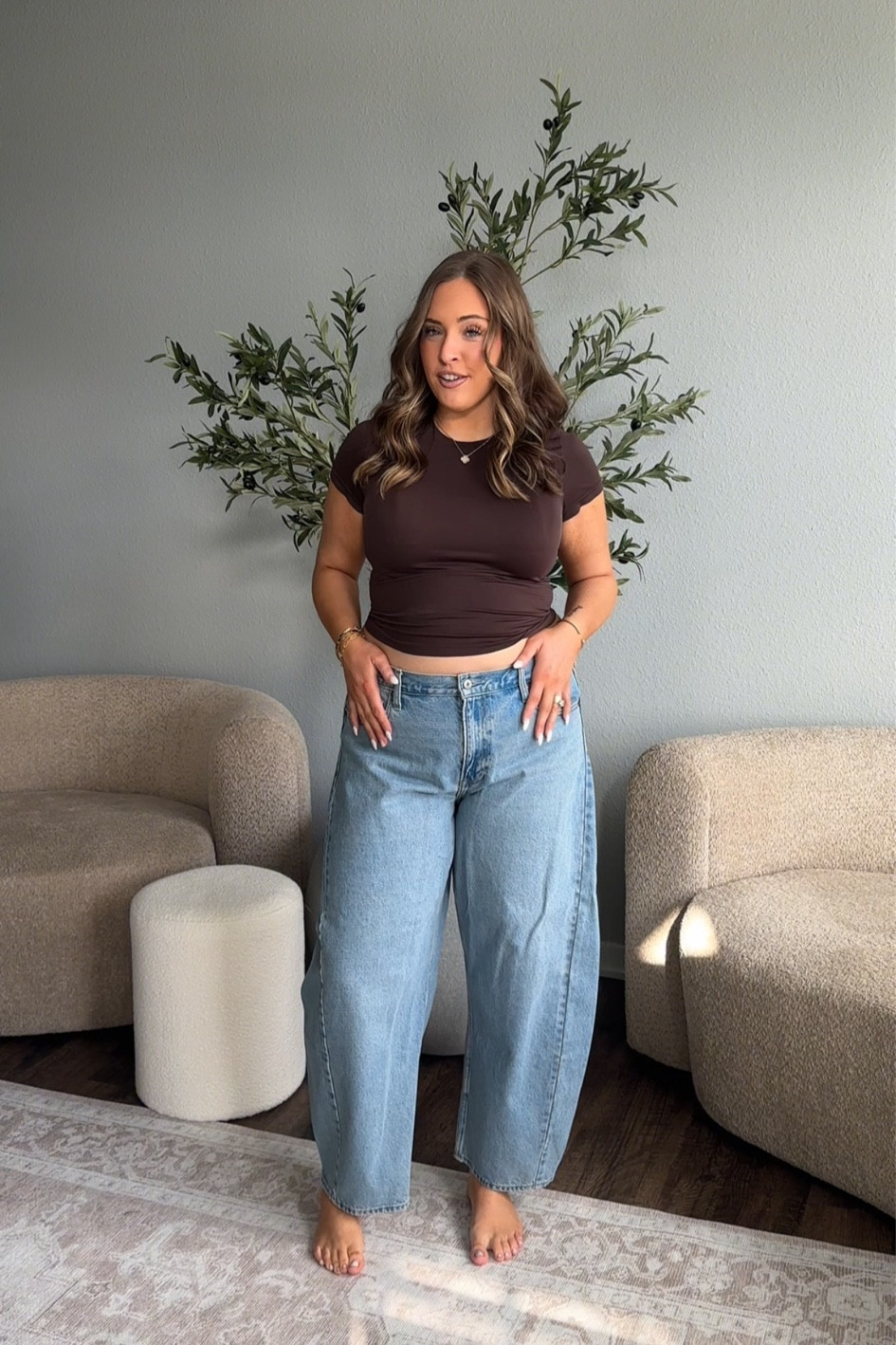 Wearing a 33 in this pair! Own in 32 as well, but prefer looser fit! Use code AFYPB

#LTKWatchNow #LTKSeasonal #LTKMidsize