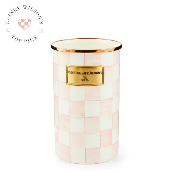 MacKenzie-Childs Rosy Check Utensil Holder | MacKenzie-Childs