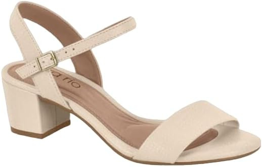 SANDÁLIA FEMININA BEIRA RIO 8246.1176 SALTO BLOCO 5,5 CM Cor:Creme;Tamanho:37 | Amazon (BR)