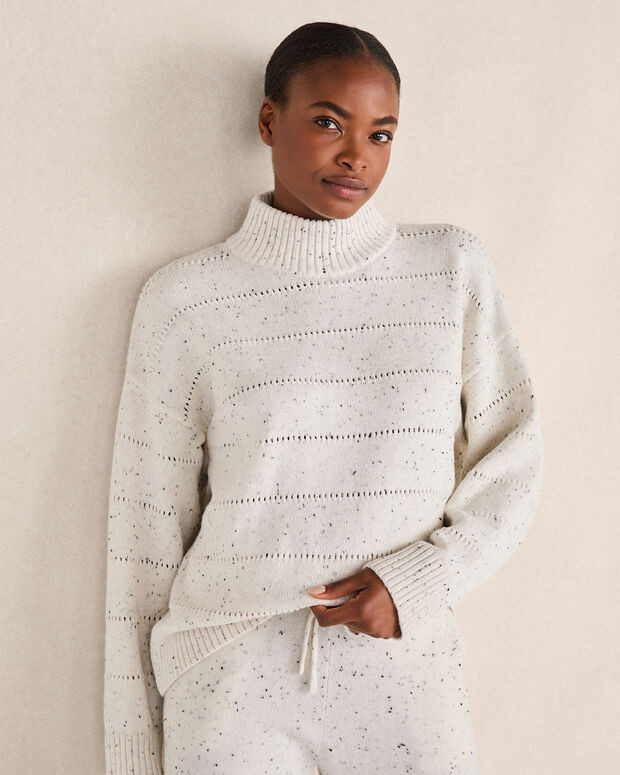 Tweed Mockneck Sweater | Talbots