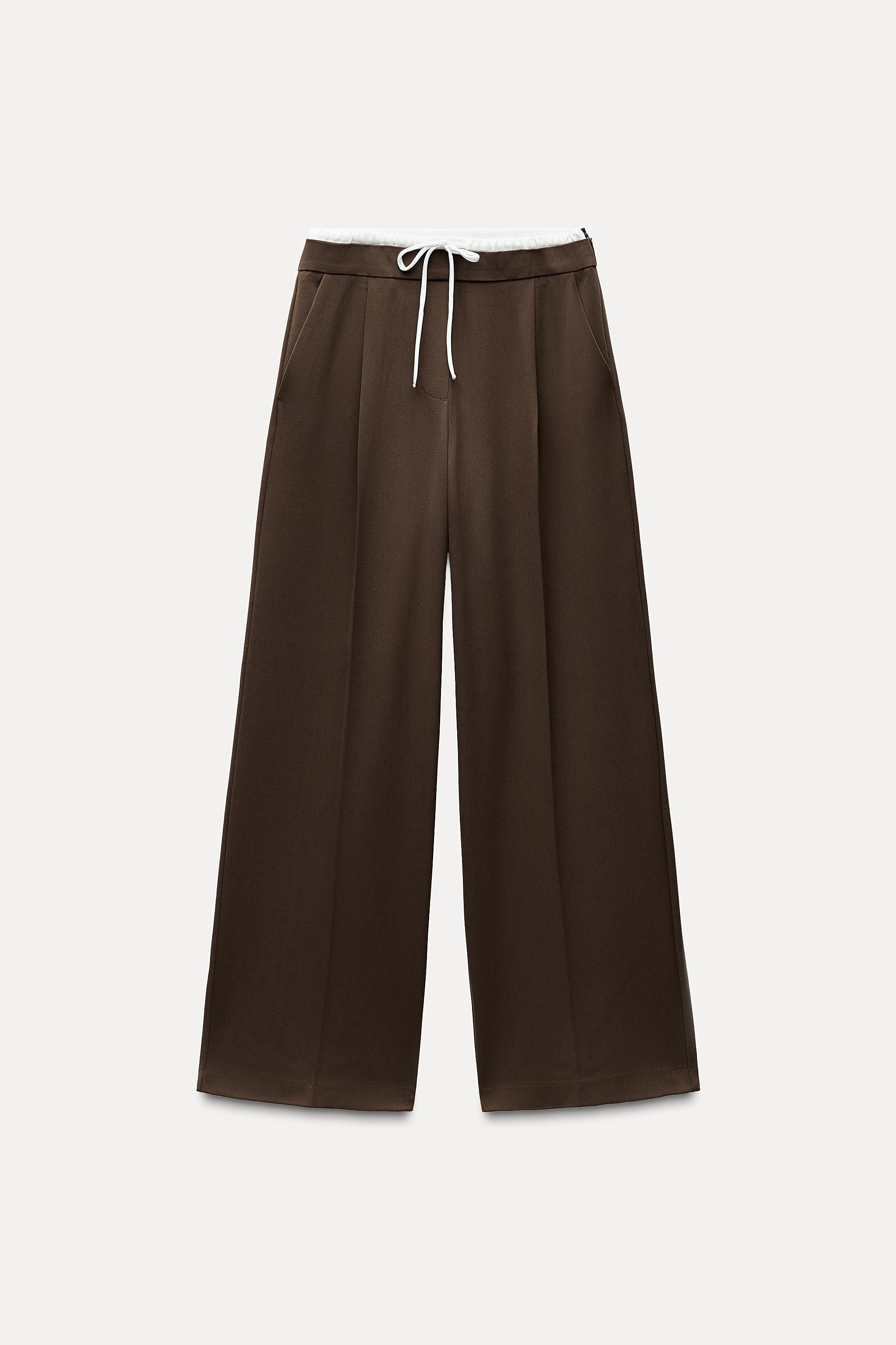 WIDE-LEG TROUSERS WITH DOUBLE WAISTBAND | Zara US