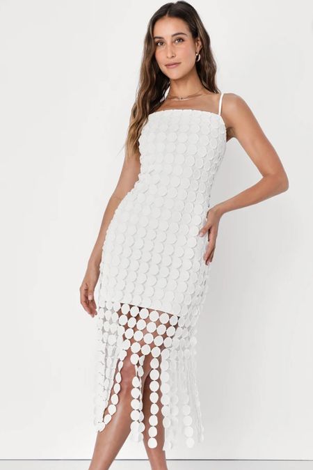 Cute white cut out patterned dress, rehearsal dinner dress, white dress for summer 

#LTKstyletip #LTKwedding #LTKunder100