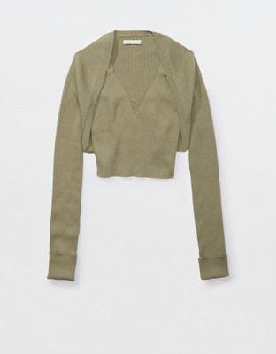 AE Cropped Shrug + Tank Top Set | American Eagle Outfitters (US & CA)