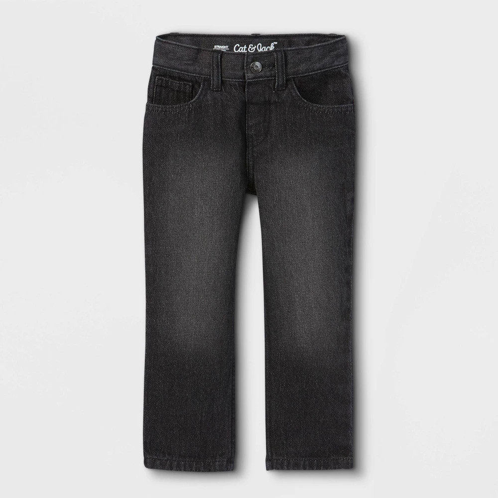 Toddler Boys' Straight Fit Jeans - Cat & Jack Black 2T | Target