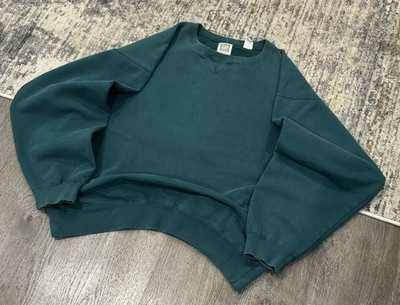 Vintage 90s GAP Sweats Sweatshirt—BAGGY BOXY FADED—Green Blank Men’s Size XL | eBay US