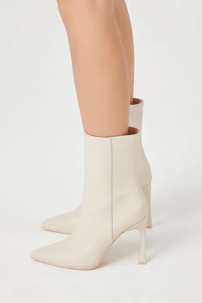 Faux Leather Stiletto Booties | Forever 21 (US)