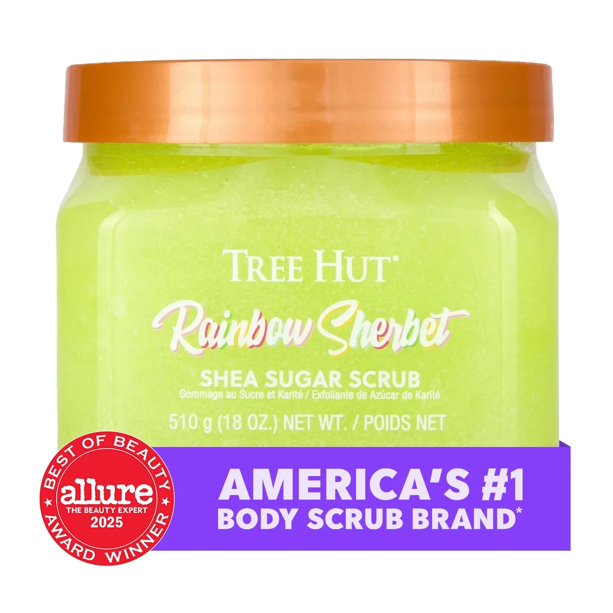 Tree Hut Rainbow Sherbet Shea Butter Sugar Body Scrub, 18 oz | Walmart (US)