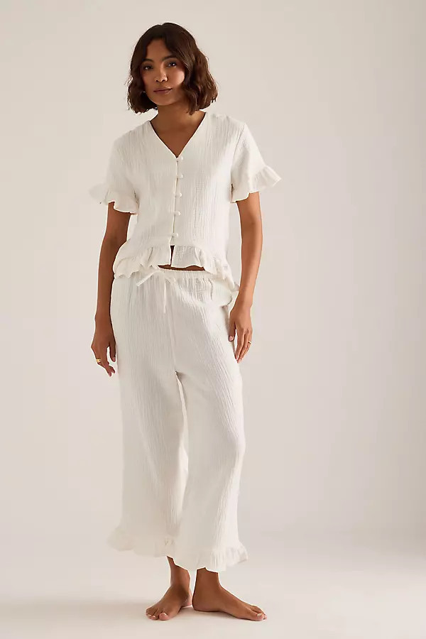 Meeka Remi Frill Pyjama Bottoms | Anthropologie (UK)