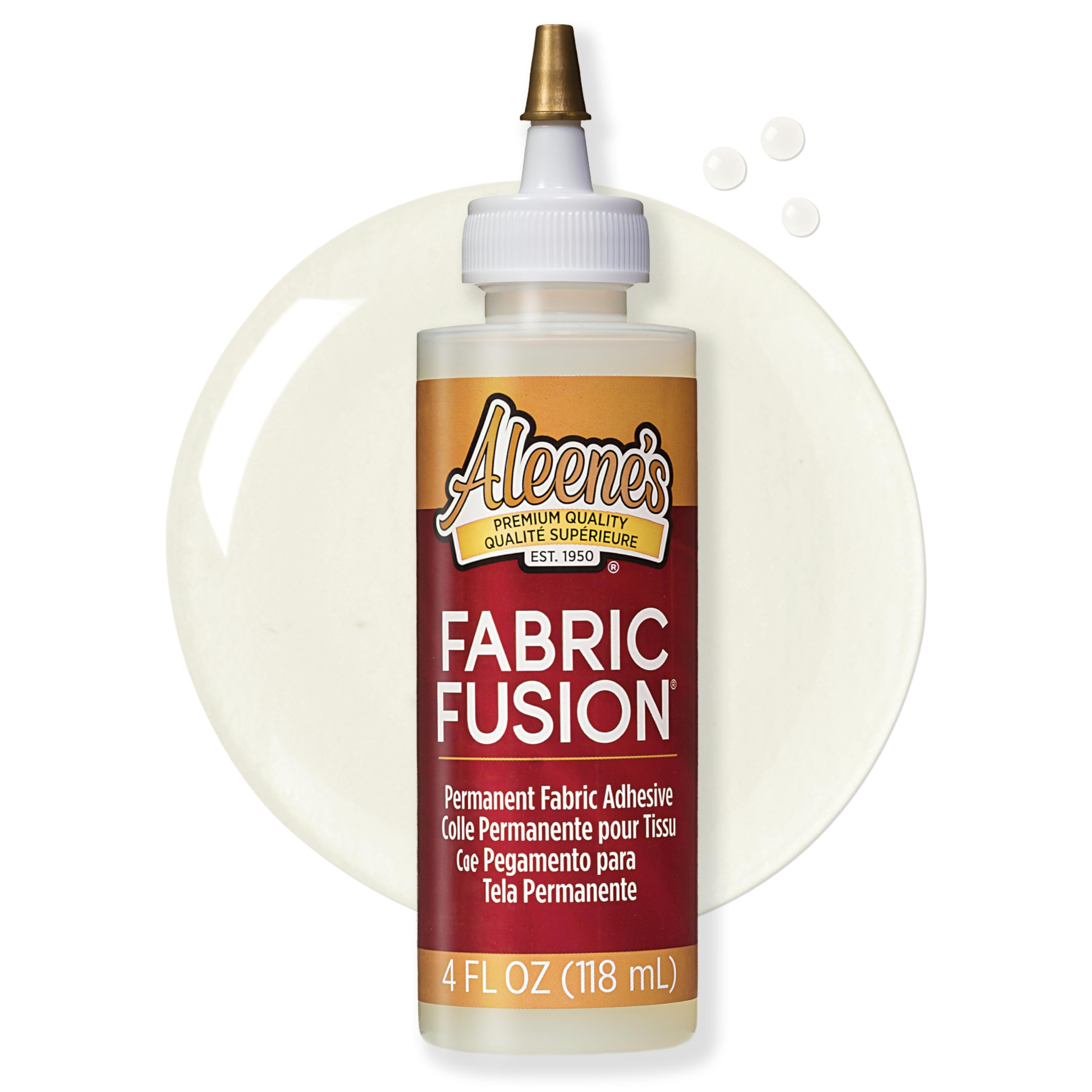 Aleene's Fabric Fusion Glue 4 oz, Permanent and Washable Adhesive, No-Sew Fabric Glue for Clothin... | Amazon (US)
