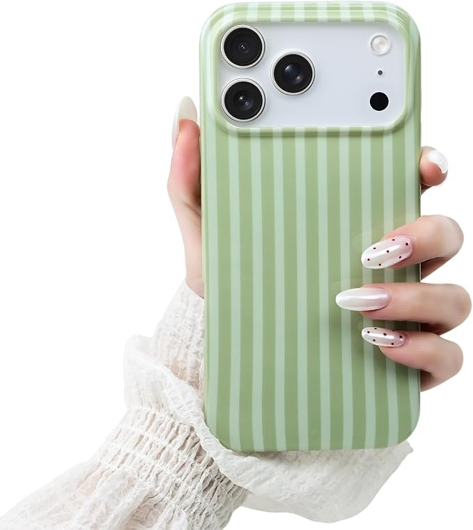 Compatible with iPhone 17 Pro Max Case,Cute Aesthetic Striped Pattern Cover for Women Girls,Soft ... | Amazon (US)