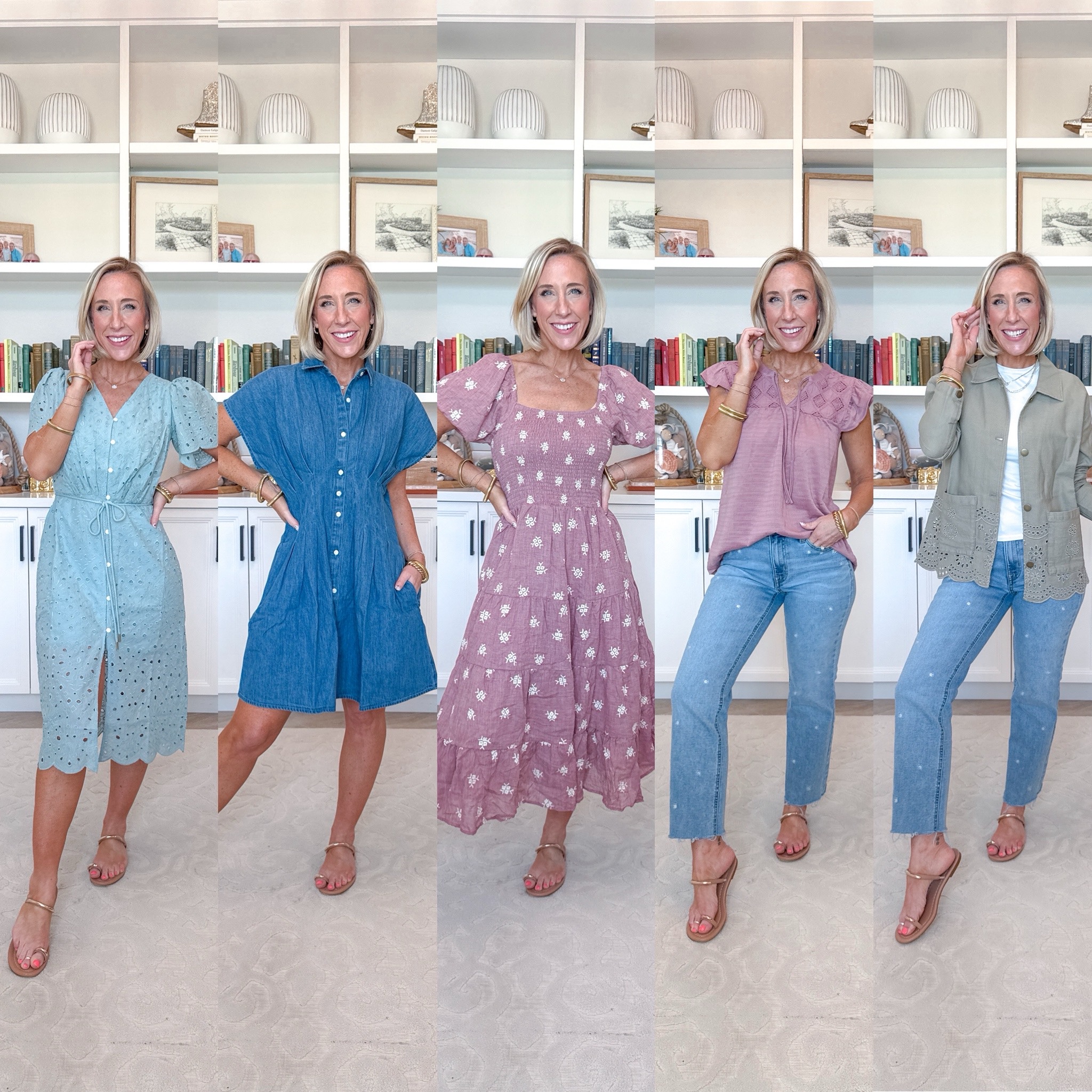 Spring Haul - not-so-rapid unboxing… part 1
Scalloped Eyelet Midi Pocket Shirtdress - size XS Petite. 50% off.
Chambray Pleated Mini Pocket Shirtdress - size XXS. 50% off.
Embroidered Floral Smocked Bubble Sleeve Midi Dress - size XS. 35% off.
Crochet Yoke Ruffle Trim Top - size XS. 30% off.
* Daisy Embroidered High Rise Relaxed Straight Jean - Size 0. 30% off.
Eyelet Scallop Hem Twill Jacket - size XS. 50% off.

#LTKOver40 #LTKSeasonal #LTKSaleAlert