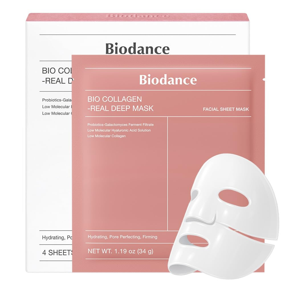 BIODANCE Bio-Collagen Real Deep Mask, Hydrating Overnight Hydrogel Mask, Pore Minimizing, Elastic... | Amazon (US)