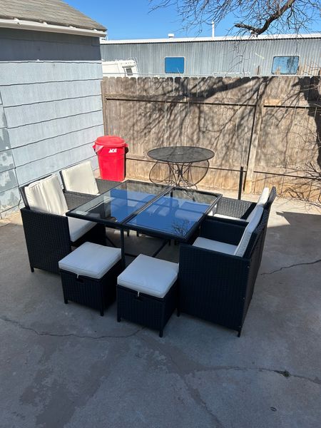 Found the perfect 8 person patio dining table! Just in time for this warm weather and all the cookouts with friends / family 🤍  

#LTKsalealert #LTKSeasonal #LTKhome