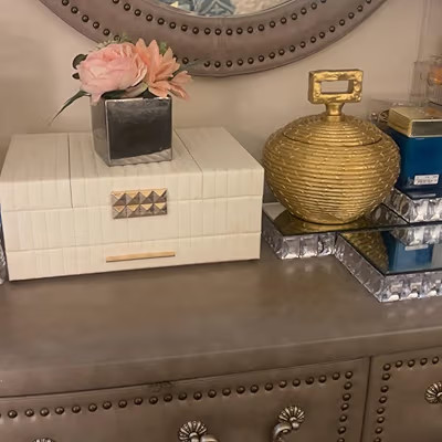 SONGMICS HOME Large Capacity Jewelry Box with Mirror, Jewelry Organizer with a Drawer, PU Surface... | Amazon (US)