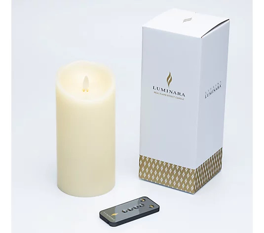 Luminara 7.0" Tall (3.5" Diameter) Unscented Flameless Candle - QVC.com | QVC