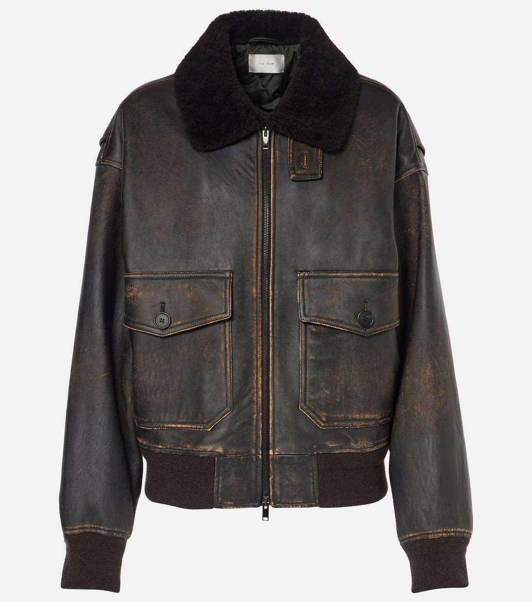 Adonis shearling-trimmed leather jacket | Mytheresa (US/CA)