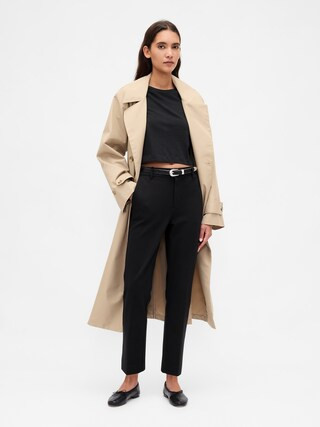 High Rise Double Knit Slim Crop Pants | Gap (US)